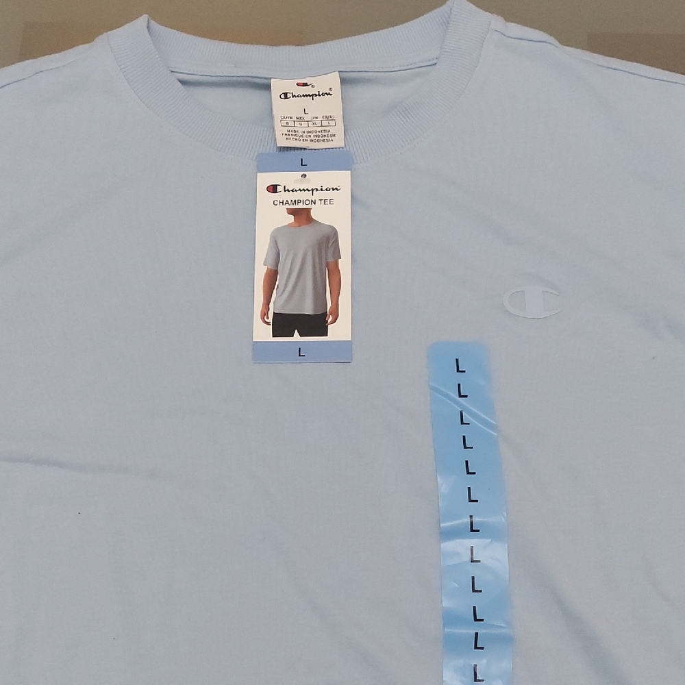 Champion Men's Sky Blue Short Sleeve Tee